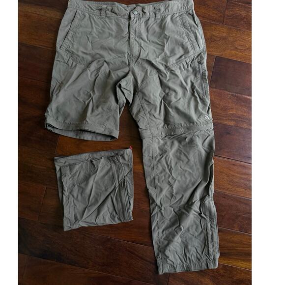 The North Face Convertible Pants Zip-Off Hiking Horizon Nylon Gray size 38 - Picture 16 of 16